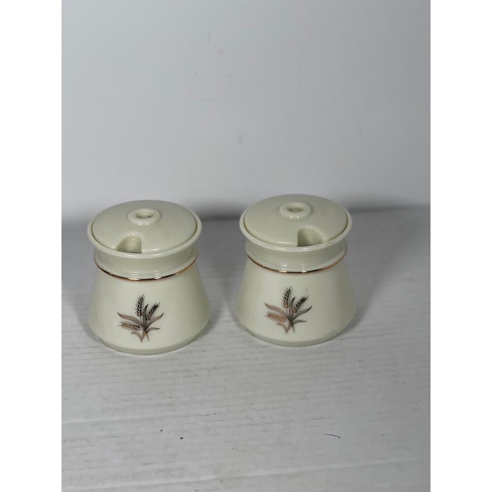 Vintage Wheaton Jelly/honey/jam jar Gold Wheat pattern